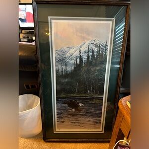 John VanZyle Kenai Fly Fishing fantastically framed print from 1989.